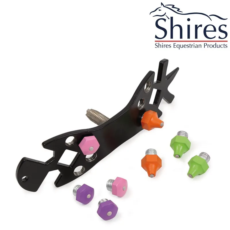 Shires Hip Hoof Spanner and Stud Set - Black 